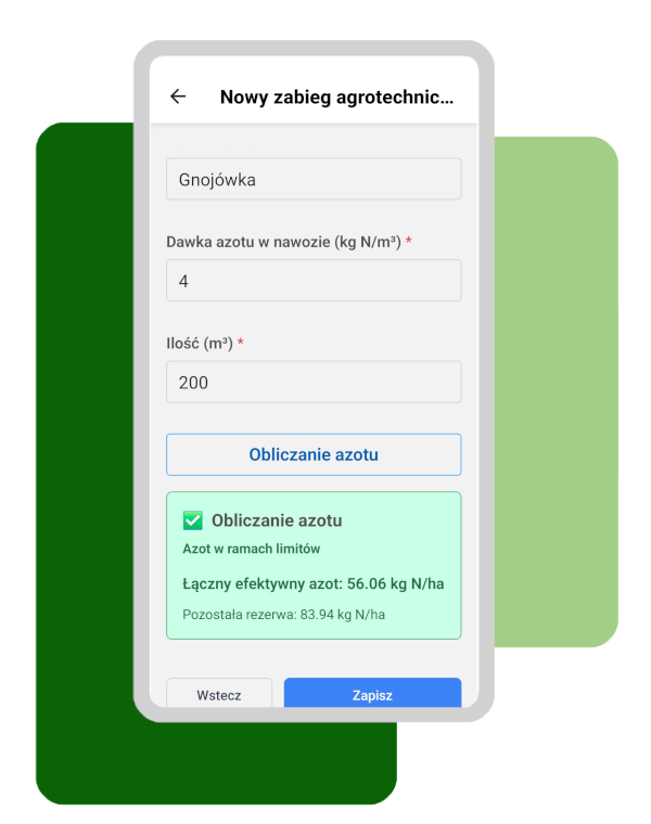 Ewidencja Rolnika - Kalkulator azotu